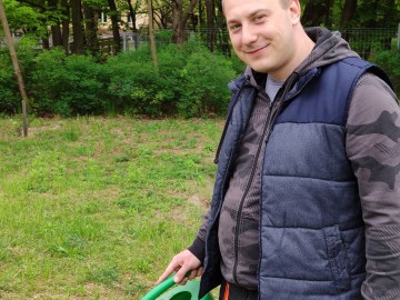 Prace w ogrodzie edukacyjnym, <p>fot. Sebastian Piskorski</p>